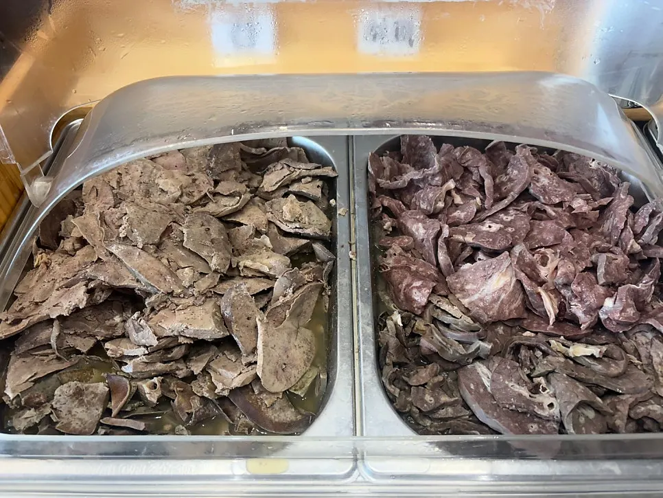 A generous portion of organ meat