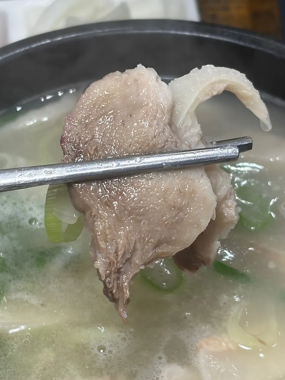 A bowl of Paldam Sundae's clear sundae-guk
