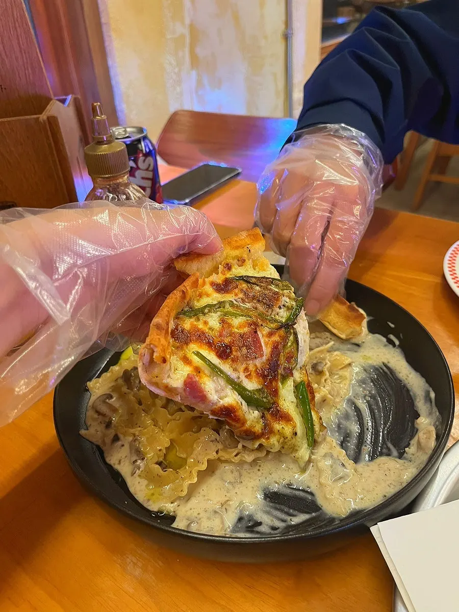 트러플양송이크림파스타와 피자