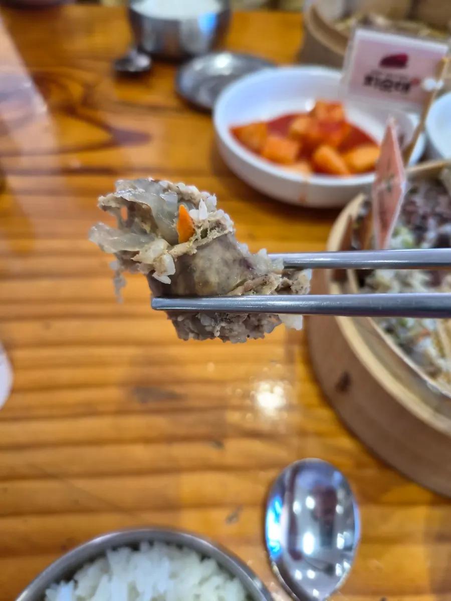 A tender piece of boiled head meat