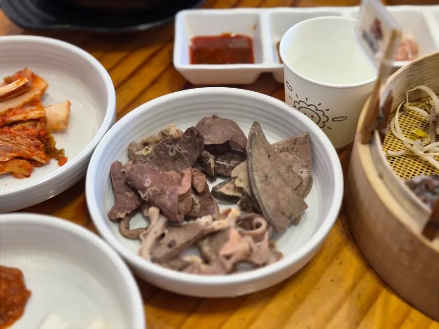 A hangover-cure spread of sundae-guk