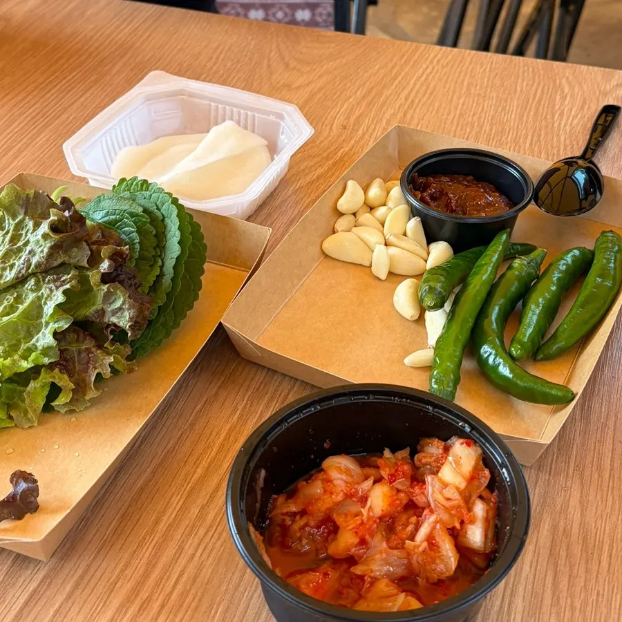 Samgyeopsal grilling golden brown in the pan