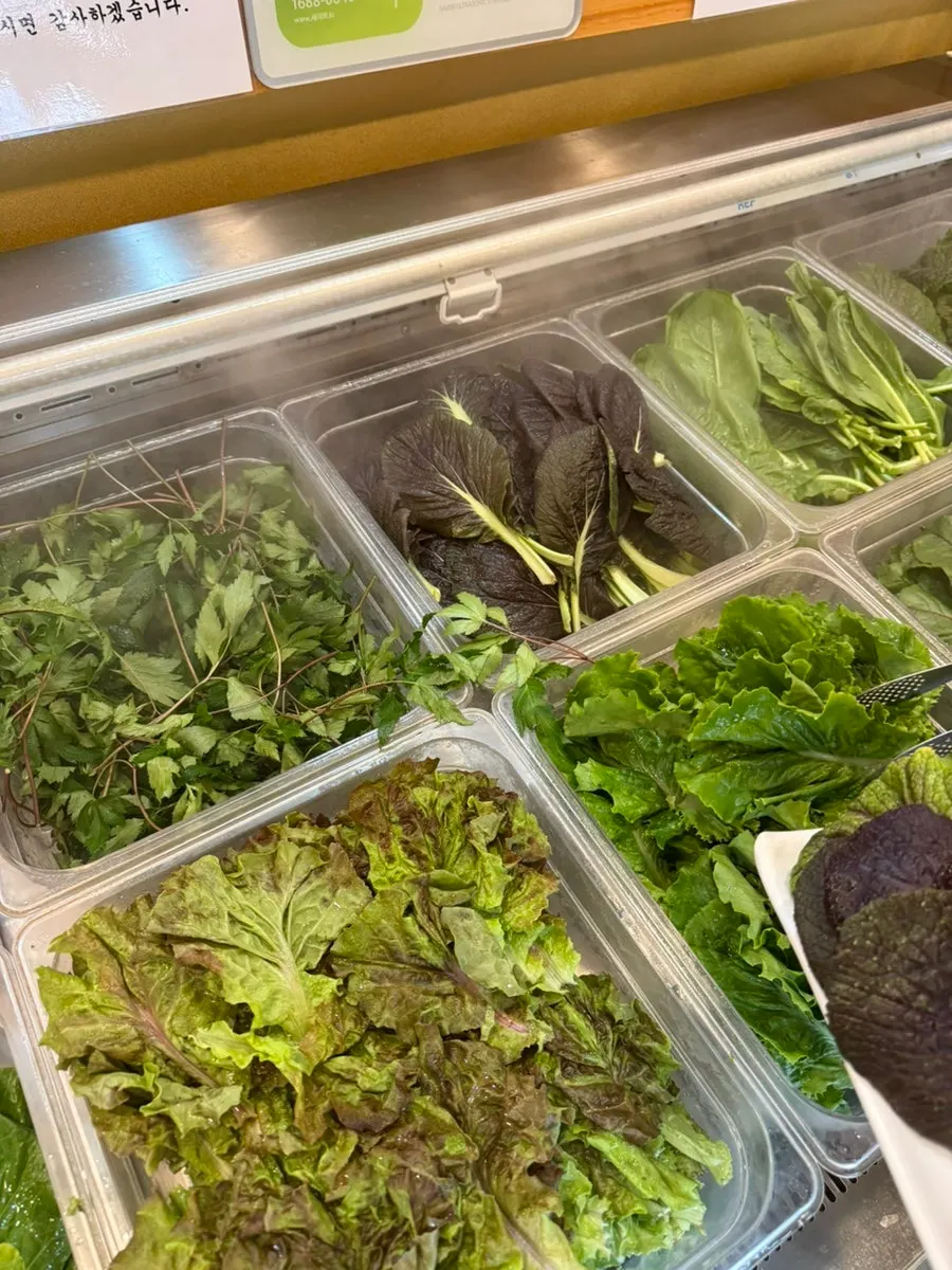 A plate of wrap greens gathered by the writer