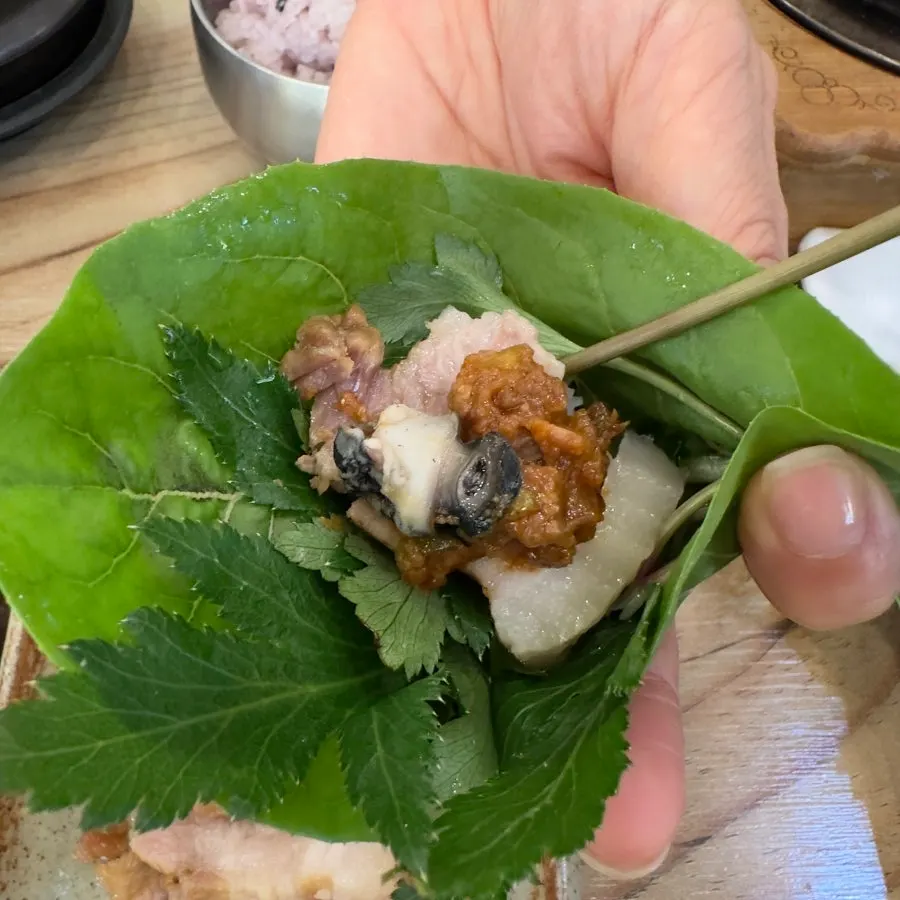 완성된 쌈 한 쌈