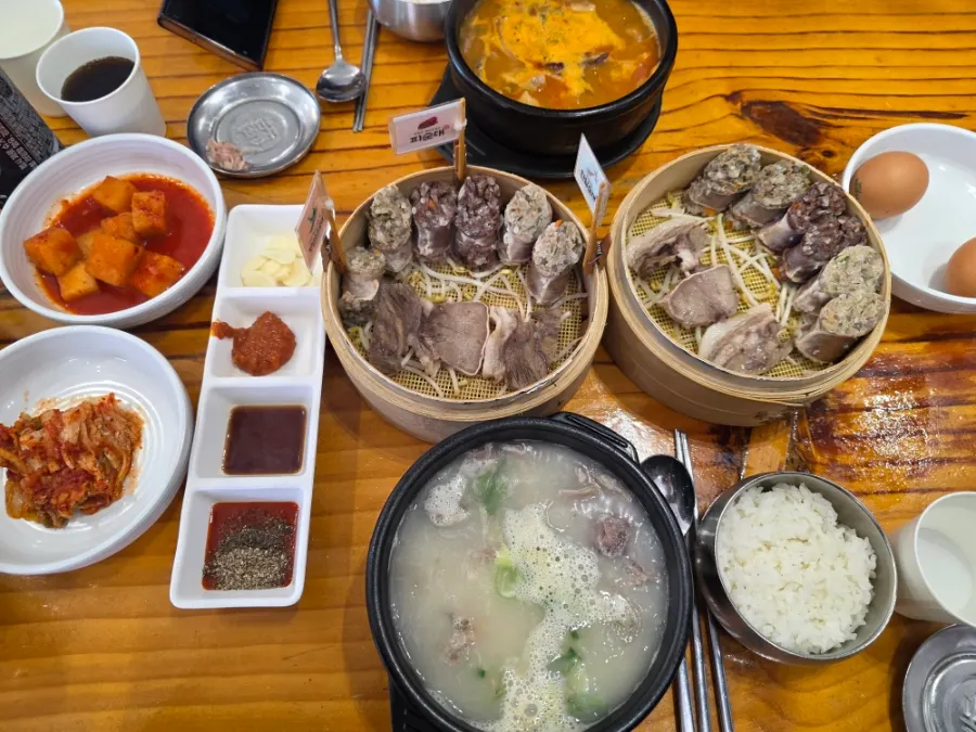 순댓국에 넣을 날계란과 제로콜라