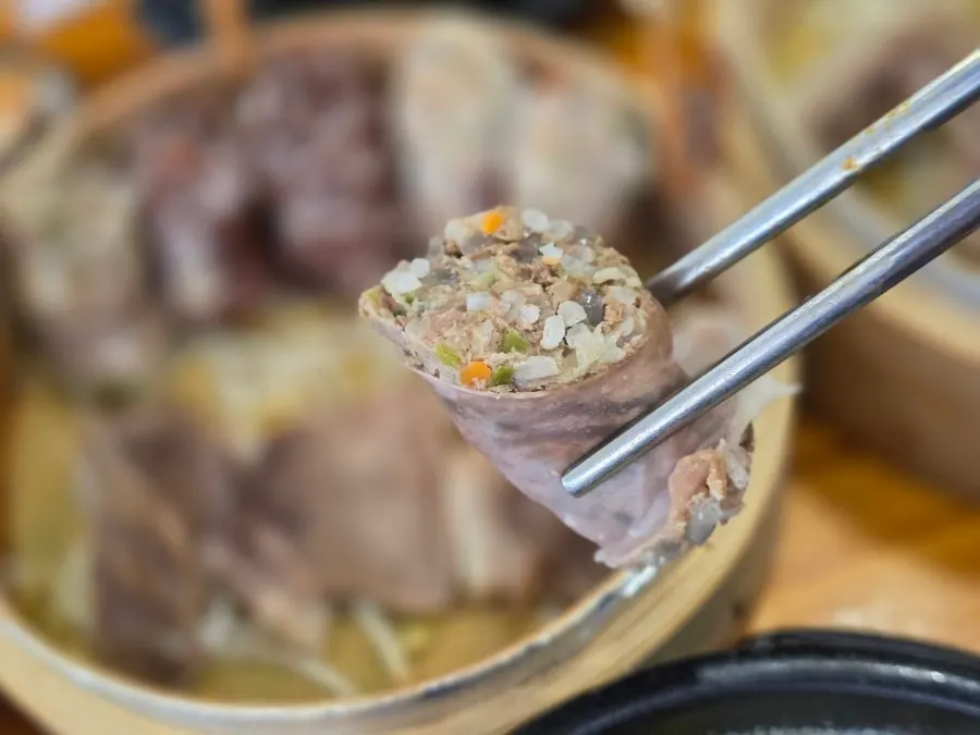 청양고추순대 클로즈업