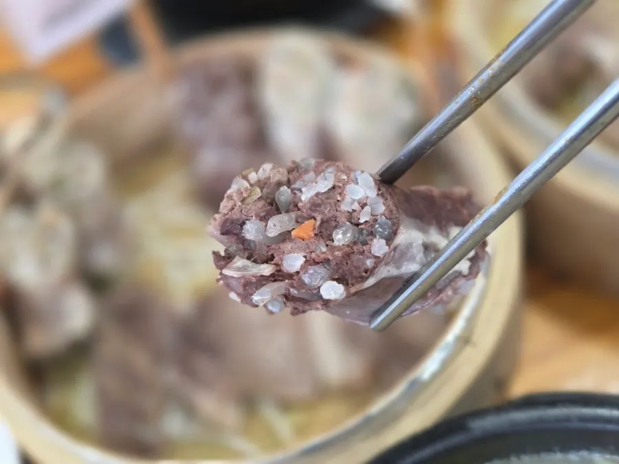 강화도 인삼을 넣은 인삼순대