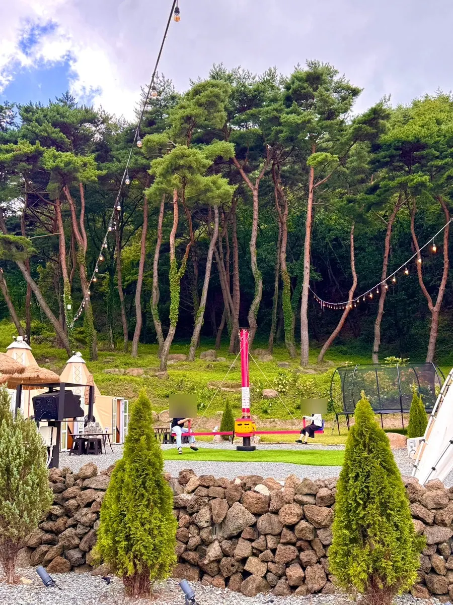 Outdoor play facilities at Palkkongi