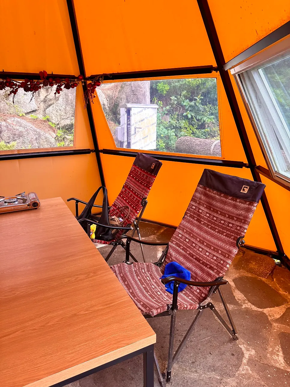 Inside view of the Meokping tent at Palkkongi