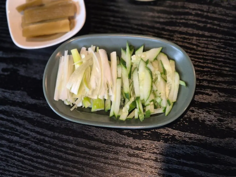 Plate of Peking duck skin and sugar