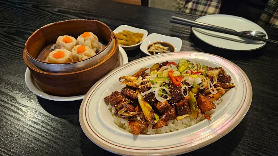 Table setting at Panda Dim Sum after reserving a seat