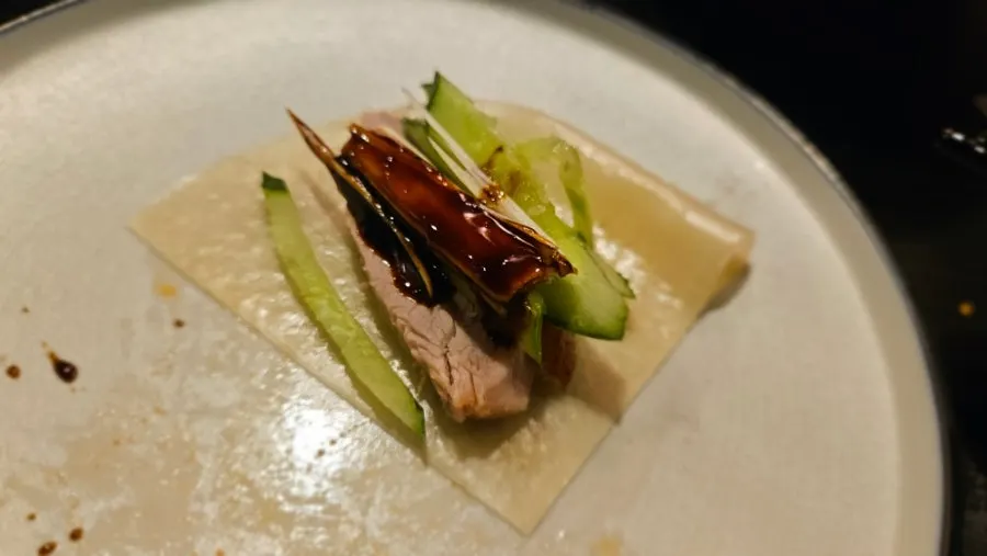 Crispy roasted Peking duck skin