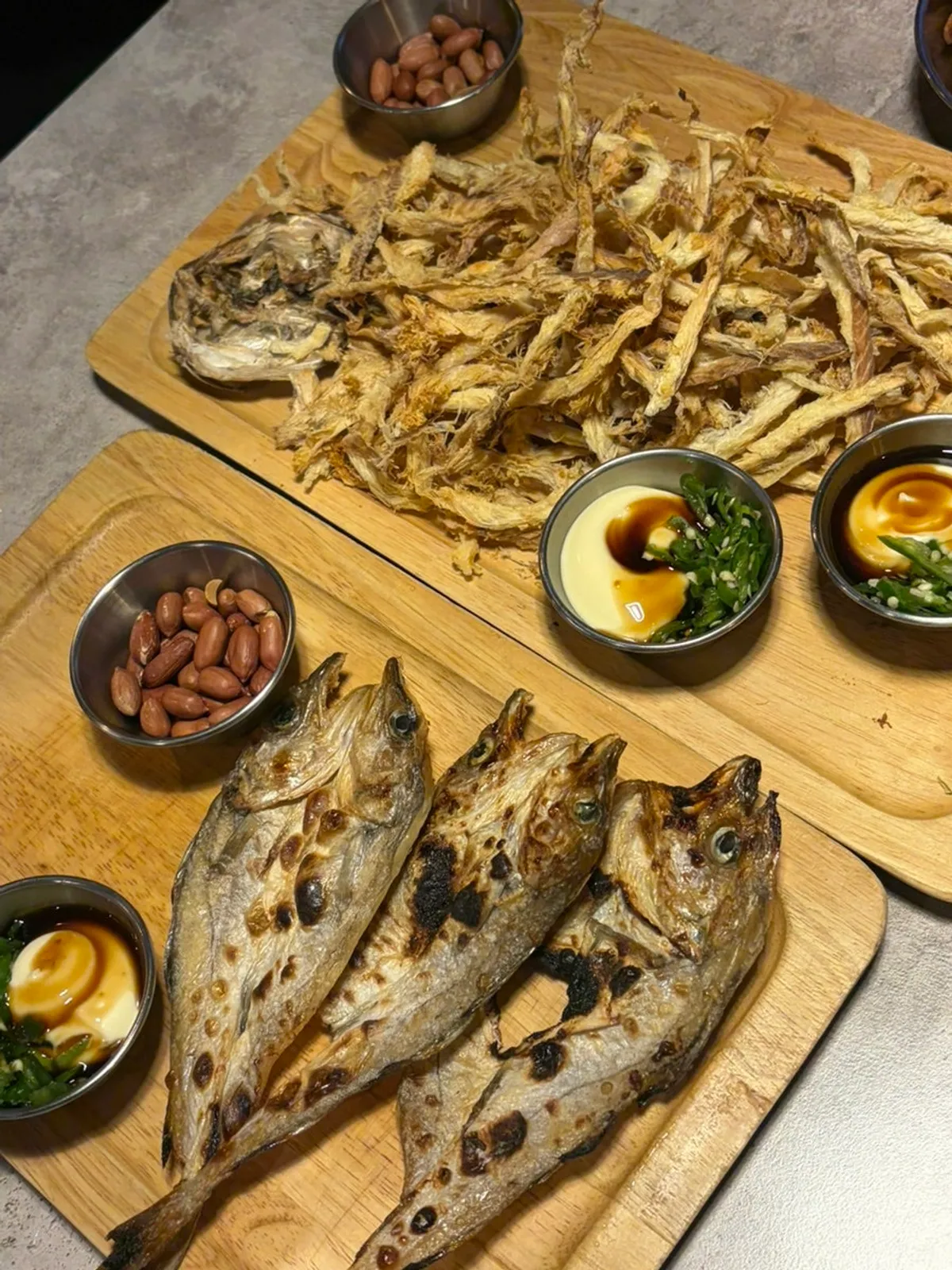 Meoktae and nogari combo set laid out on the table