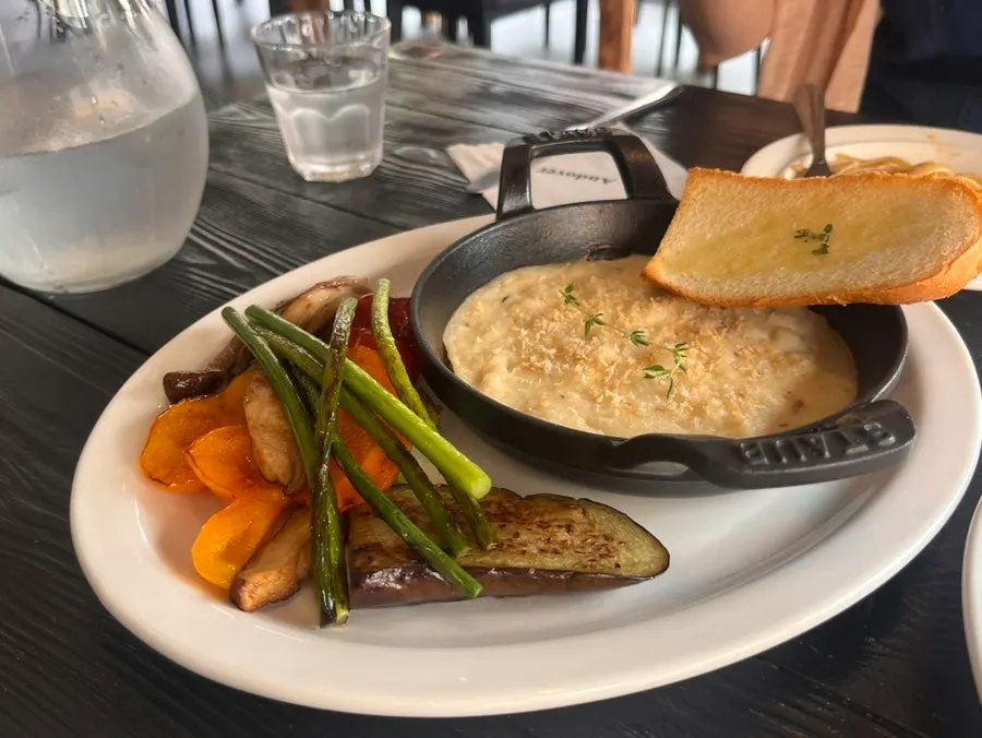 A plate of 130g cod gratin brunch