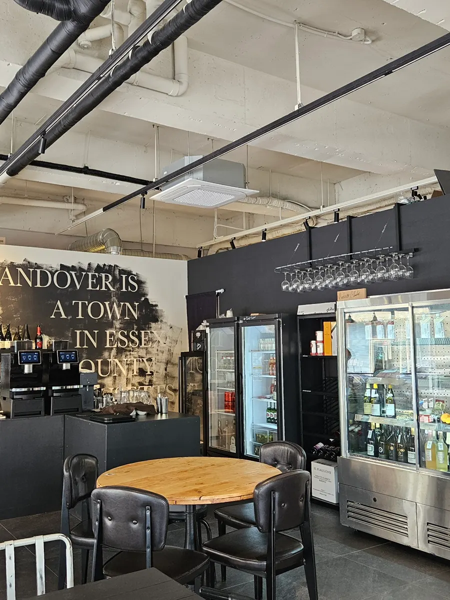 Andover's self-serve bar with bowls and cups ready