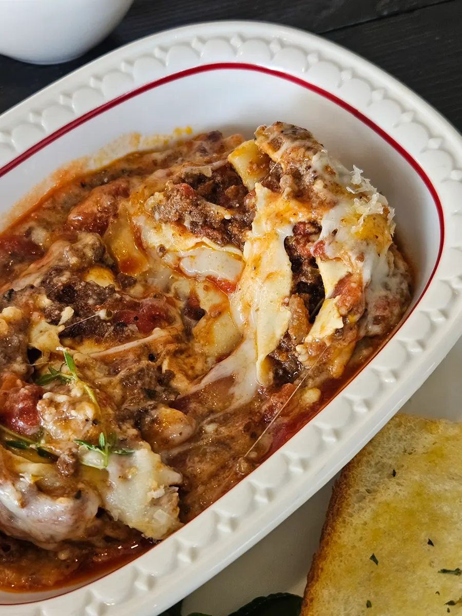 A plate of Andover-style lasagna