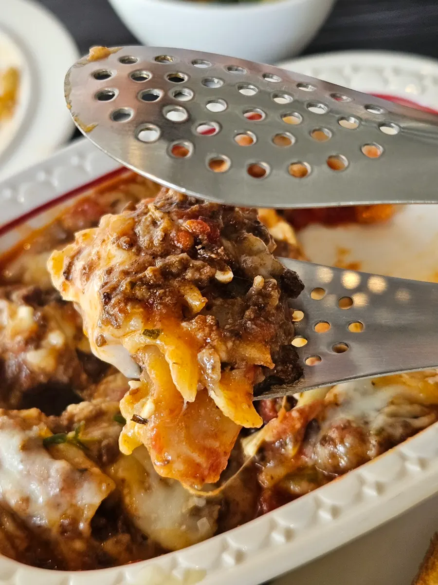 A cross-section of the layered lasagna