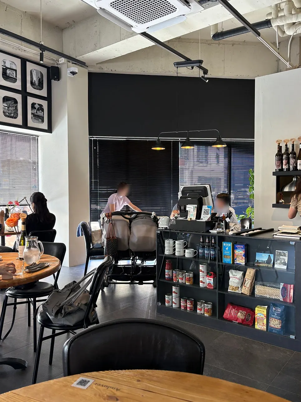 The self-serve bar corner inside Andover