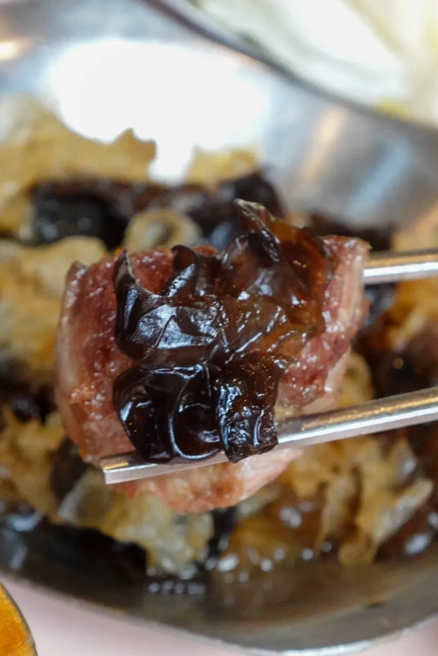 Wood ear mushroom pickled in soy sauce