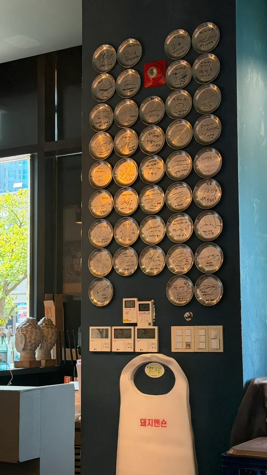 Window seating near the counter