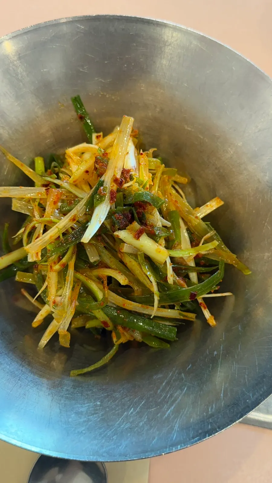 Minari and seasoned wood ear mushroom side dishes