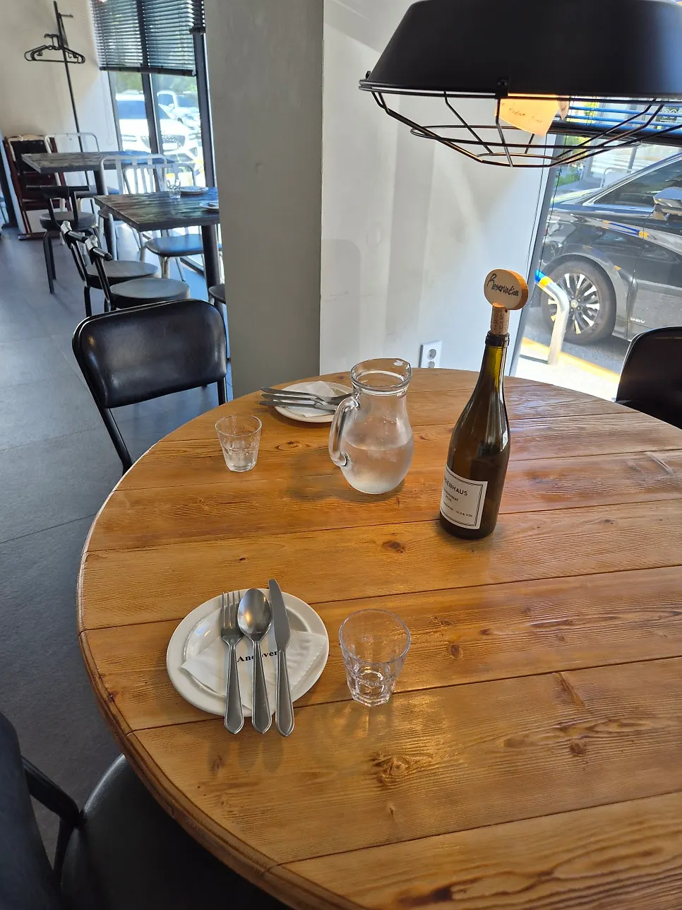 Table setting and tableware at Andover