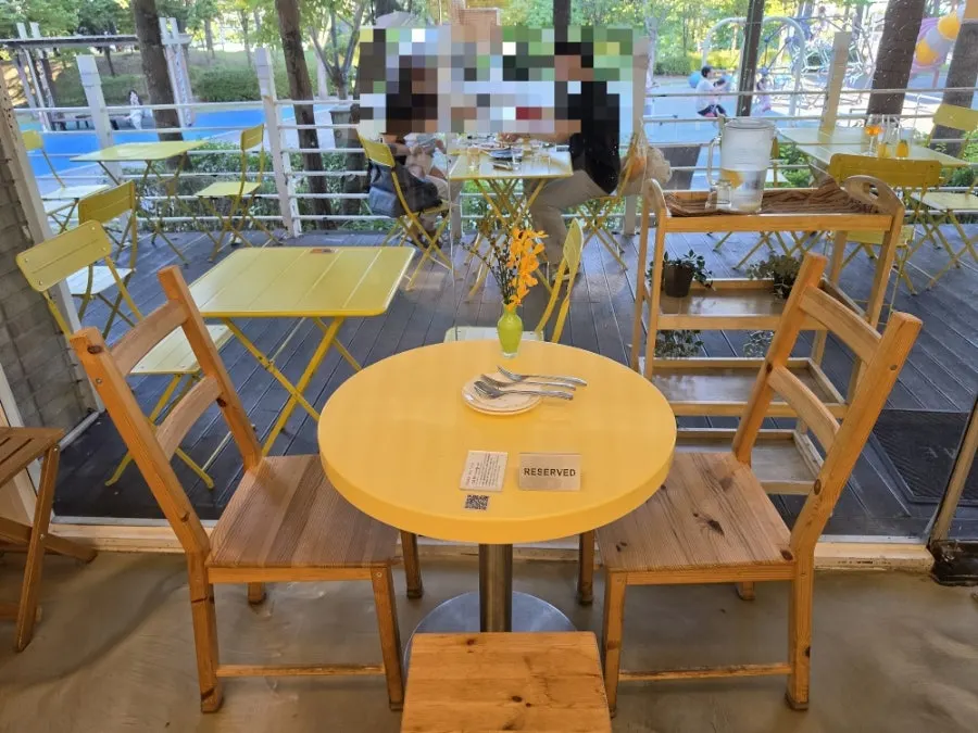 A cozy, cute corner of the café