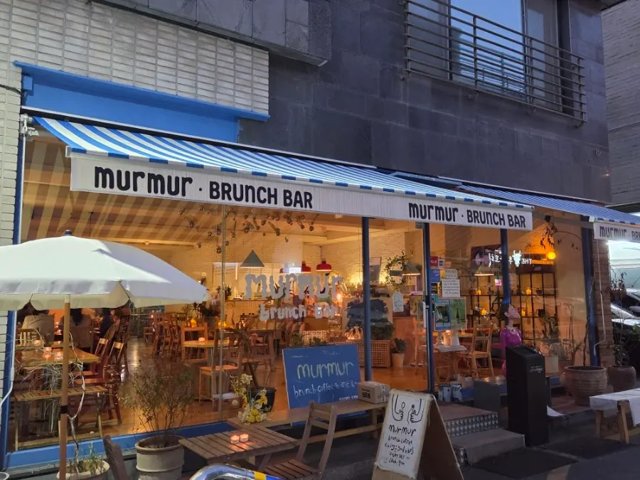 Meolmeol Pangyo's exterior with a wood-toned Scandinavian feel