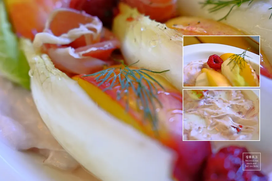 A plate of jambon ricotta salad