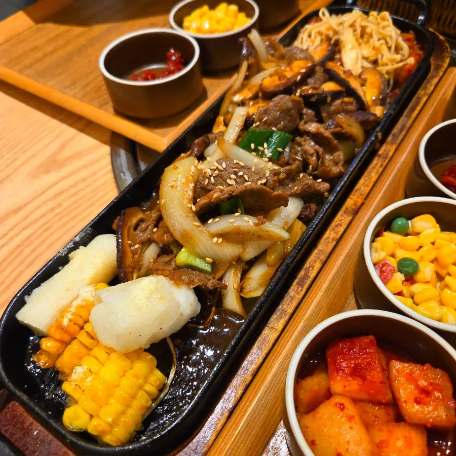 마늘갈비살불고기 2인분 한 상 전체 구성