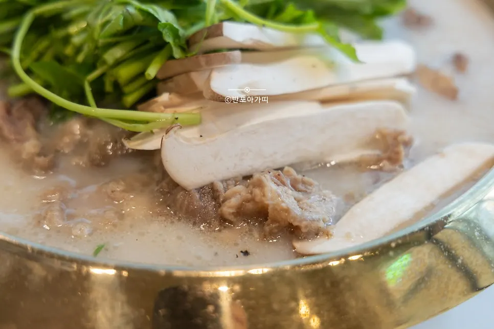 Gogani and suji meat lifted from the hotpot