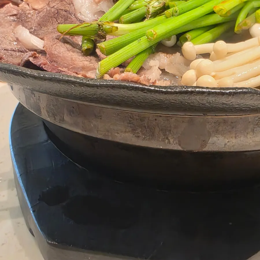 고기 결이 살아있는 한우수육 클로즈업