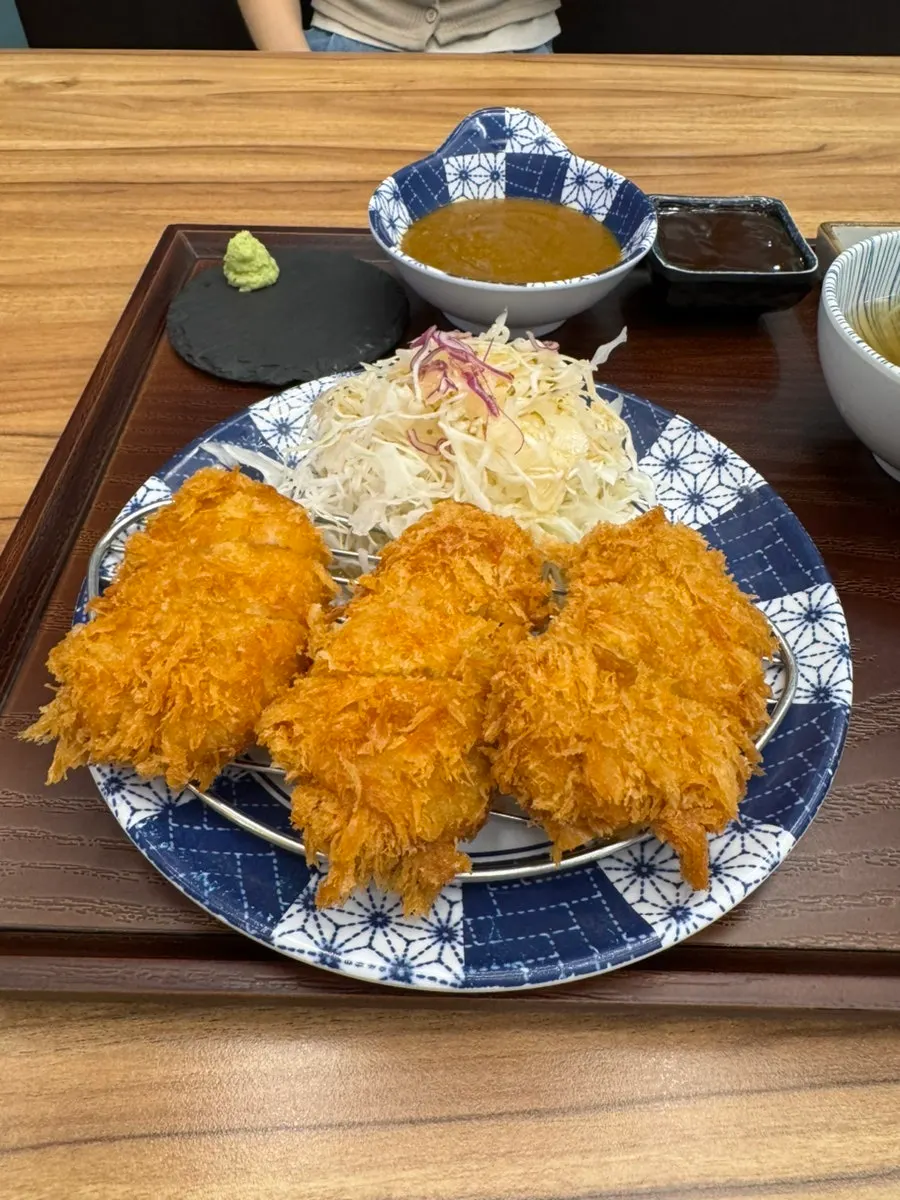 Plate of thickly sliced hire katsu