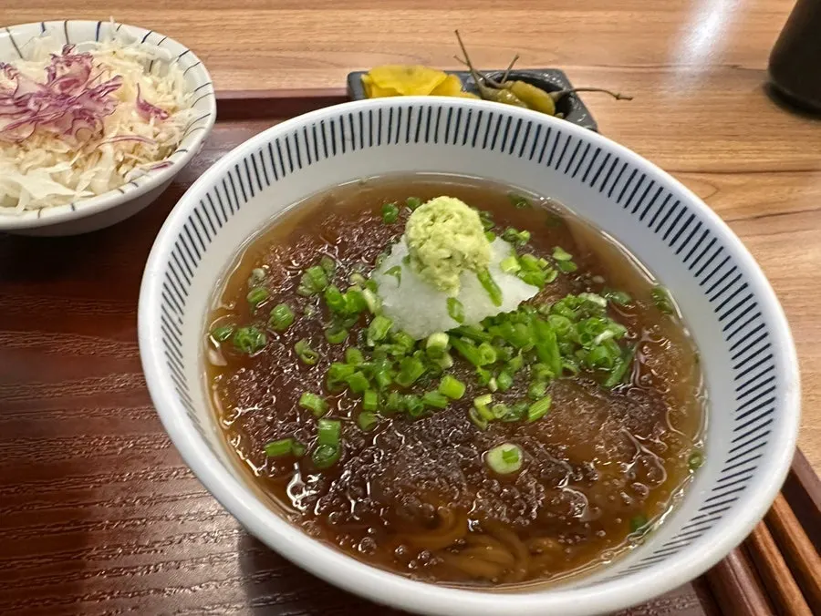 Cold soba served as part of the set