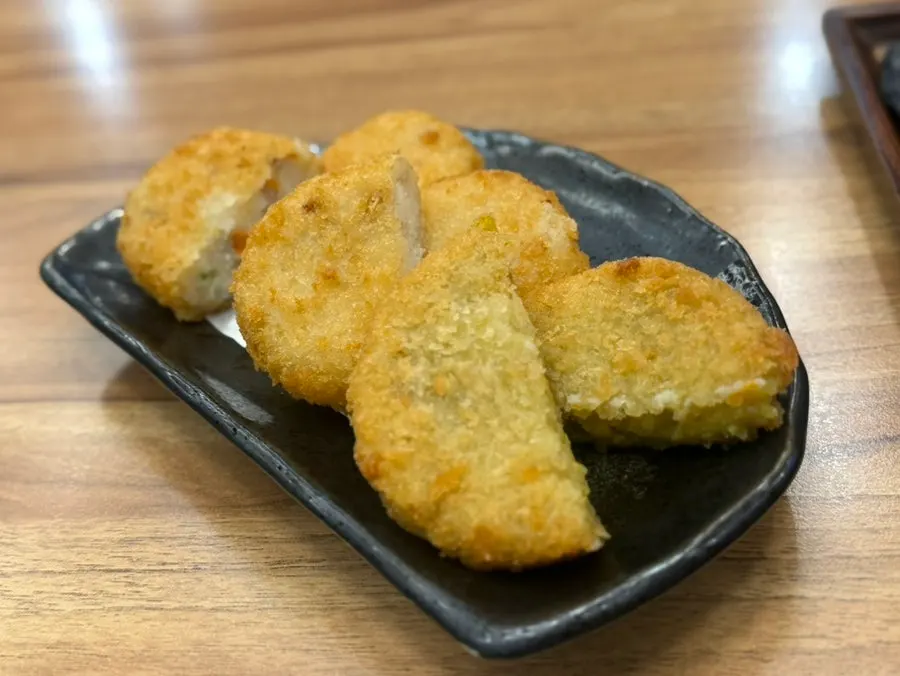 Plate of 3 croquettes at Katsu Shokudo Pangyo Main Branch
