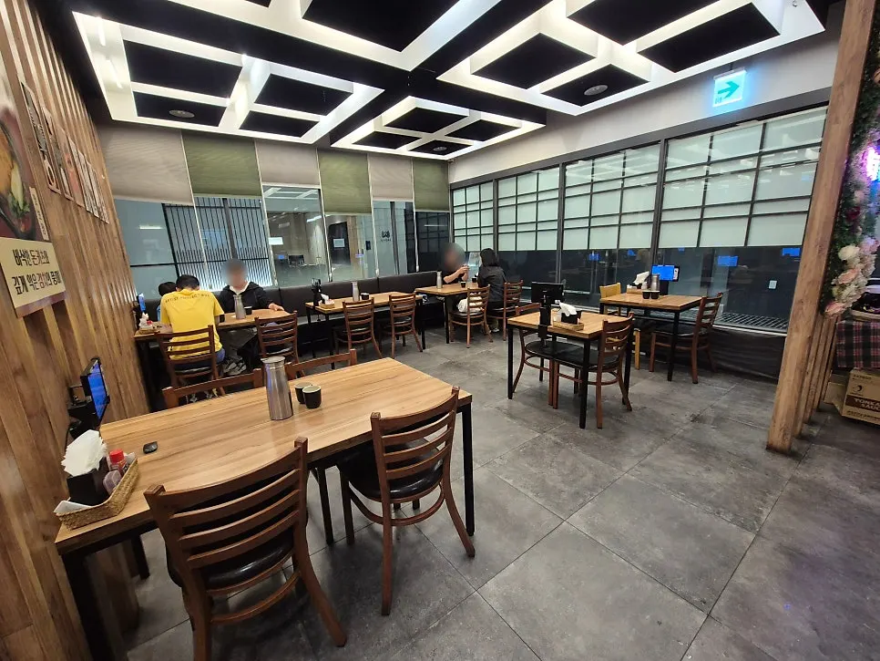 Spacious, clean interior of Katsu Shokudo Pangyo Main Branch