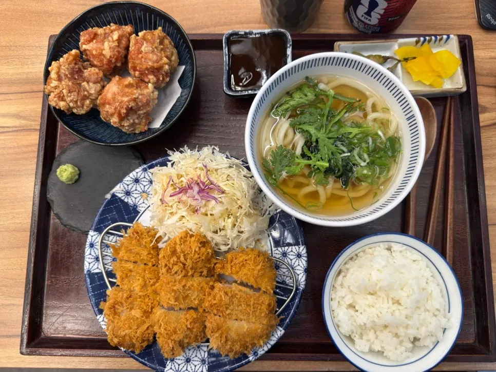 Full spread of the fillet katsu set