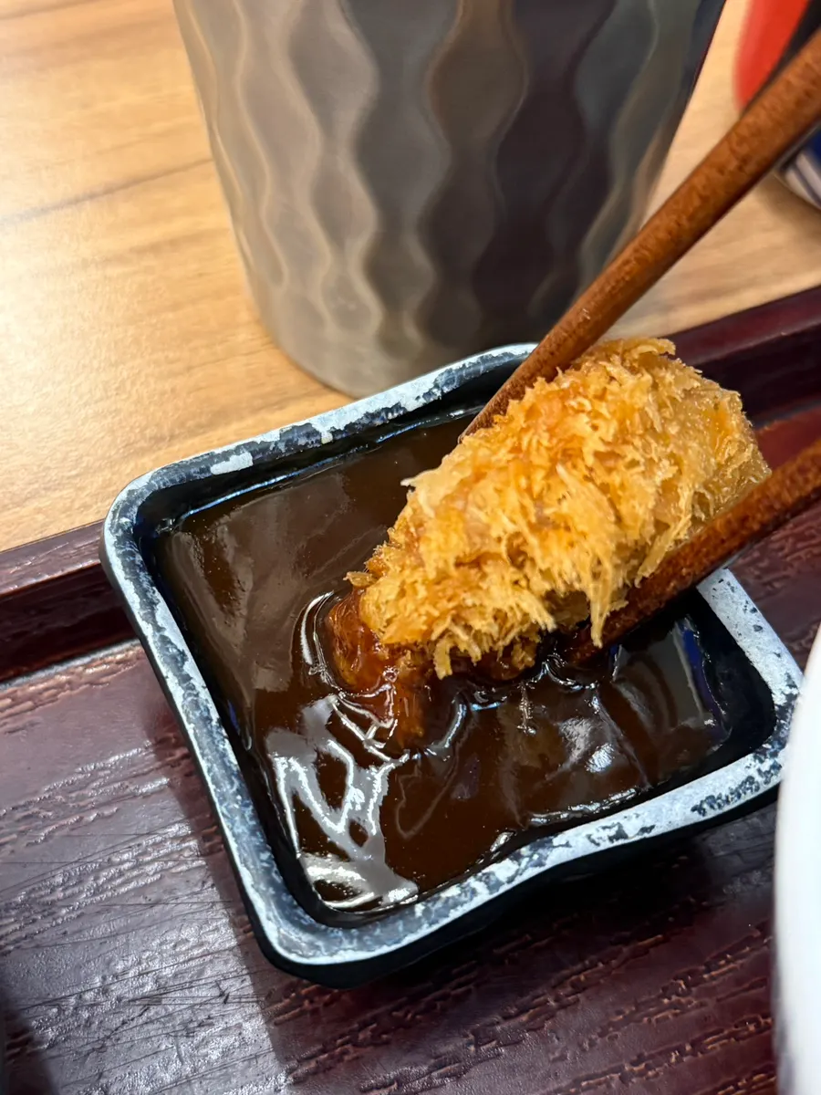 Generous portion of rice with the fillet cutlet