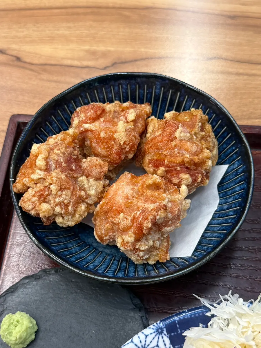 A plate of karaage ordered as a side dish