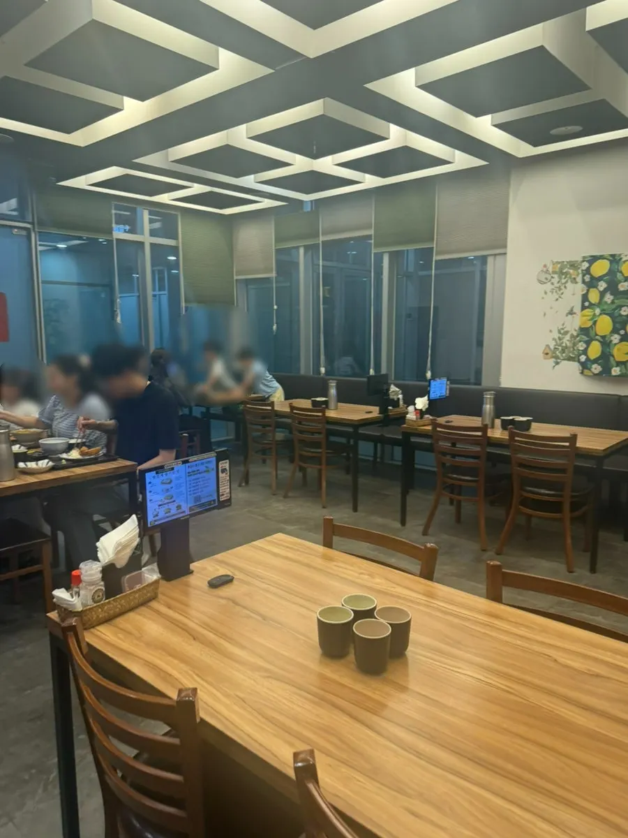 Seating with wide table spacing at Katsu Shokudo