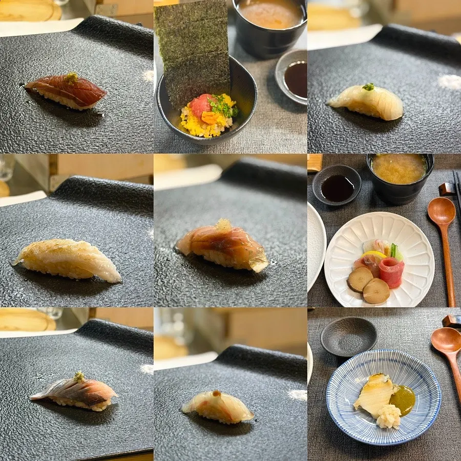 수요리식당 오마카세 스시 클로즈업