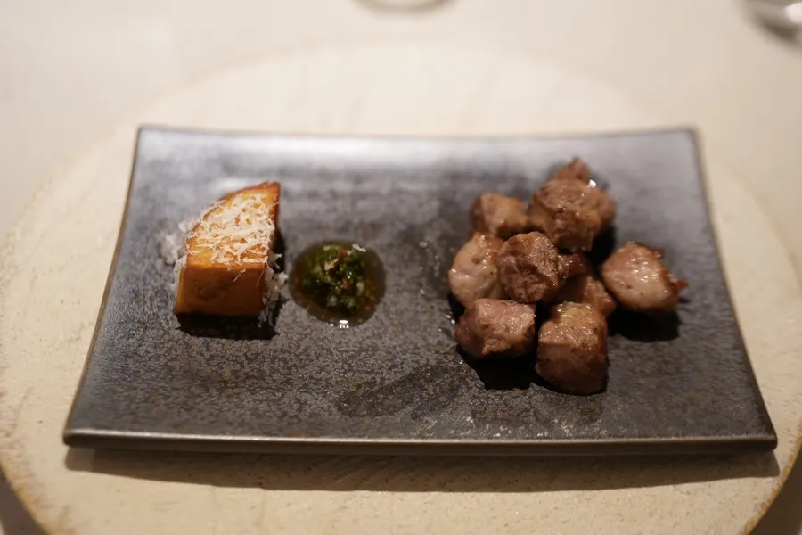 Charcoal-grilled Iberico pork course