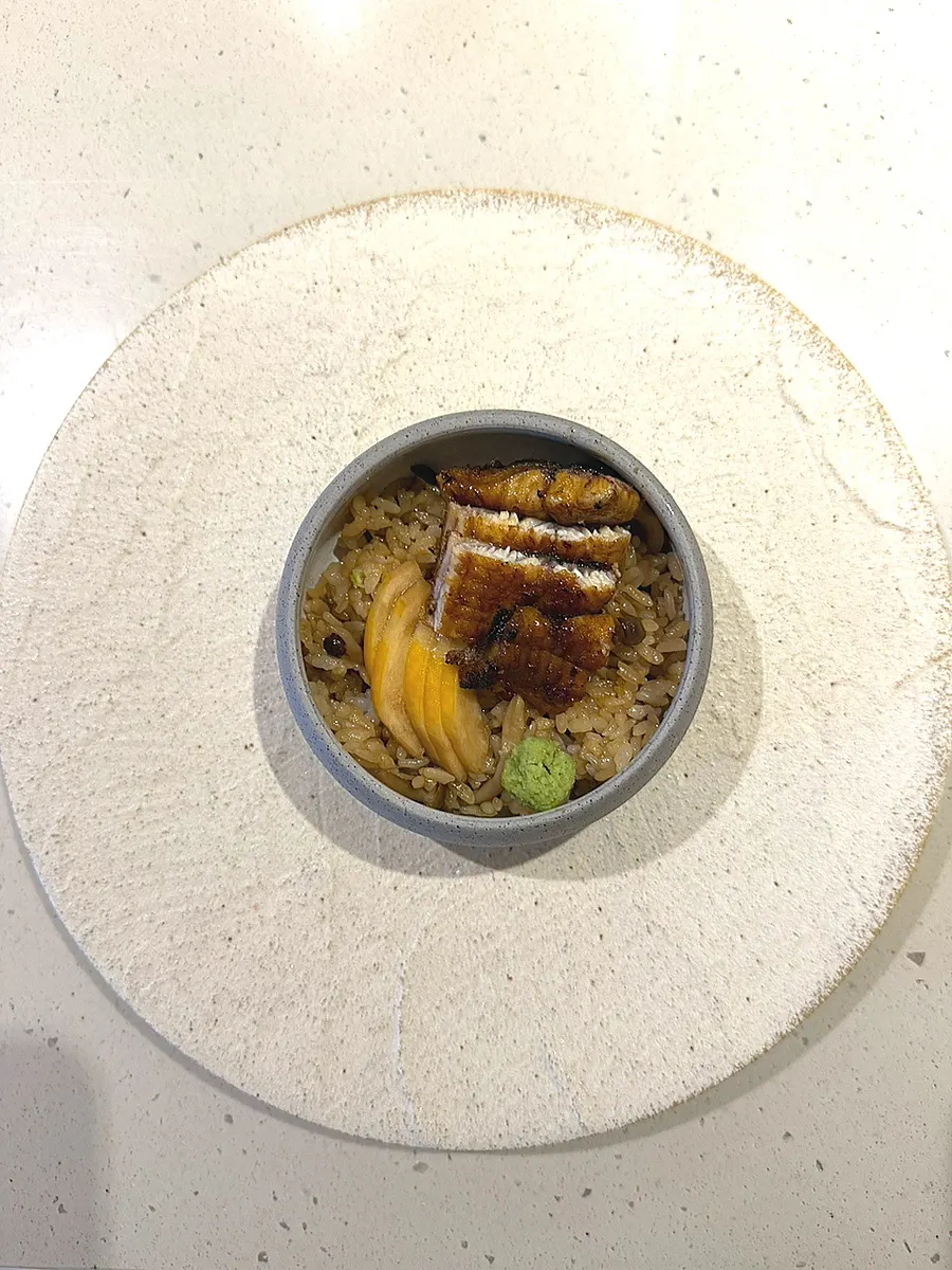 Eel donburi meal dish