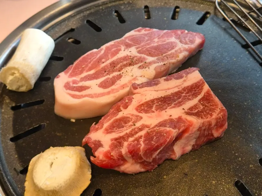 Korean pork neck and Iberico pork neck