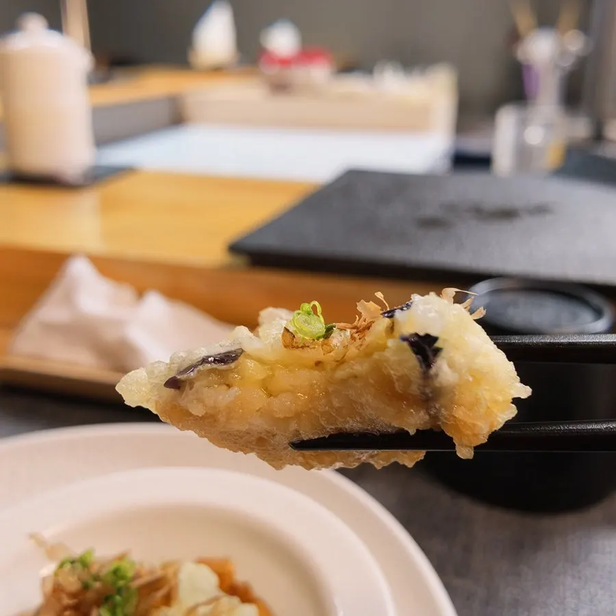 Close-up of akami sushi