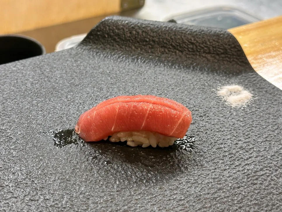 Suyori Sikdang sushi made with red-vinegar rice