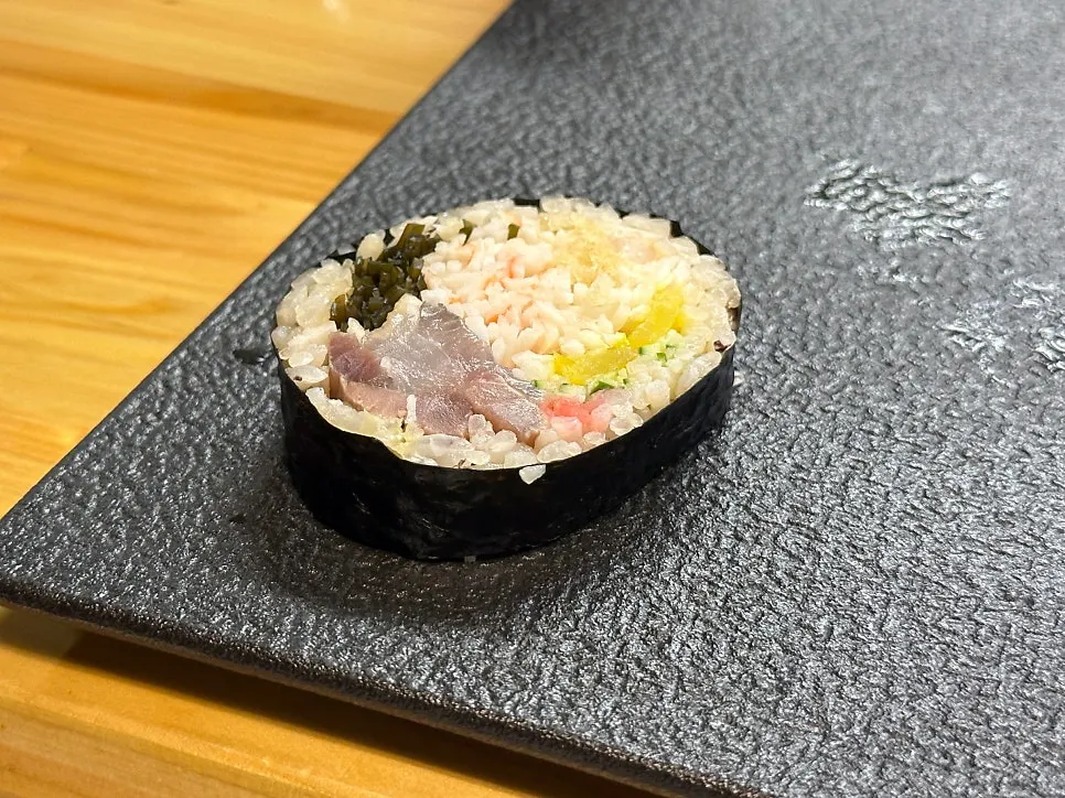 Sushi with a variety of seasonings and ingredients
