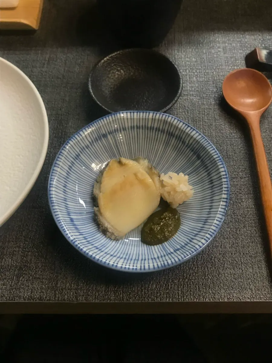 런치 코스 첫 순서 감태버섯죽