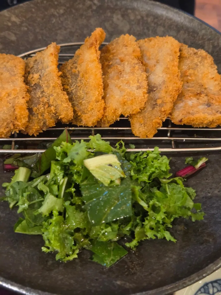 부드러운 히레카츠 단면