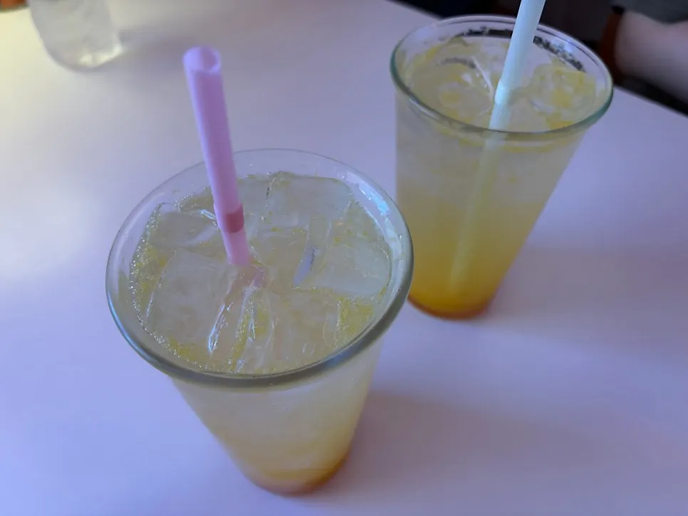 Panna's orange ade made with an orange and grapefruit base